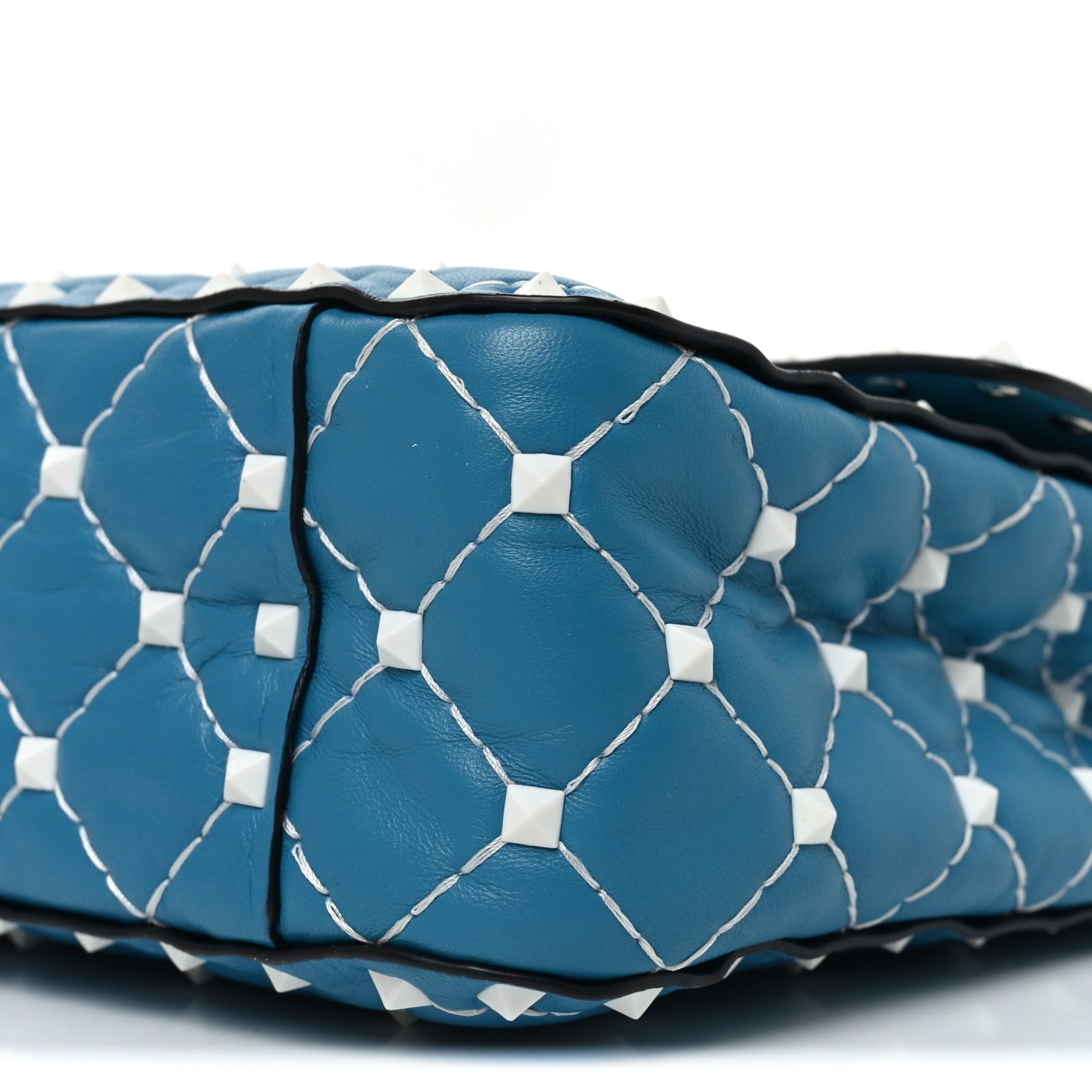 Nappa Medium Free Rockstud Spike Shoulder Bag Cerulean