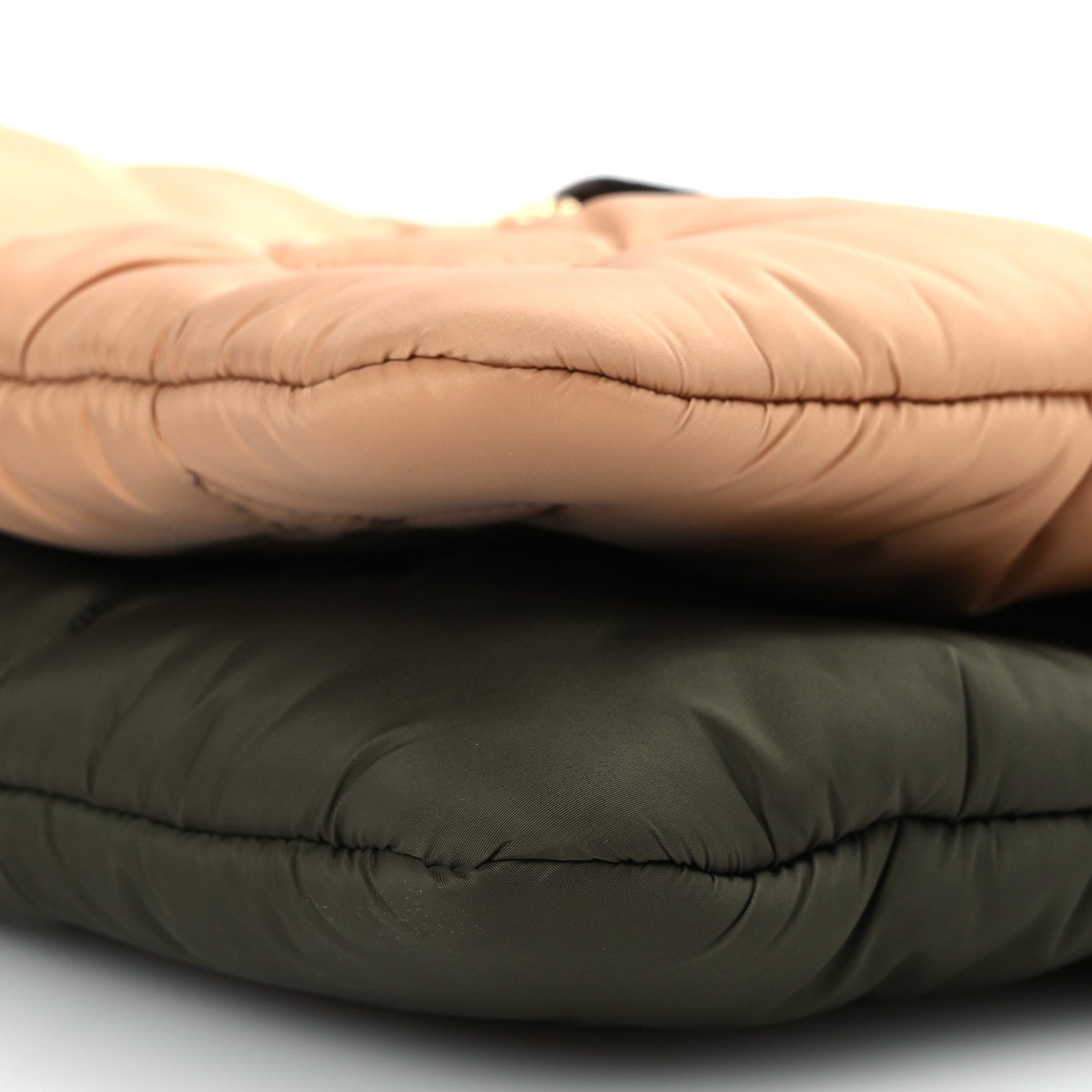 Econyl Monogram Pillow Maxi Multi Pochette Accessories Kaki Beige