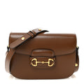 Azalea Calfskin Horsebit 1955 Shoulder Bag Brown Sugar