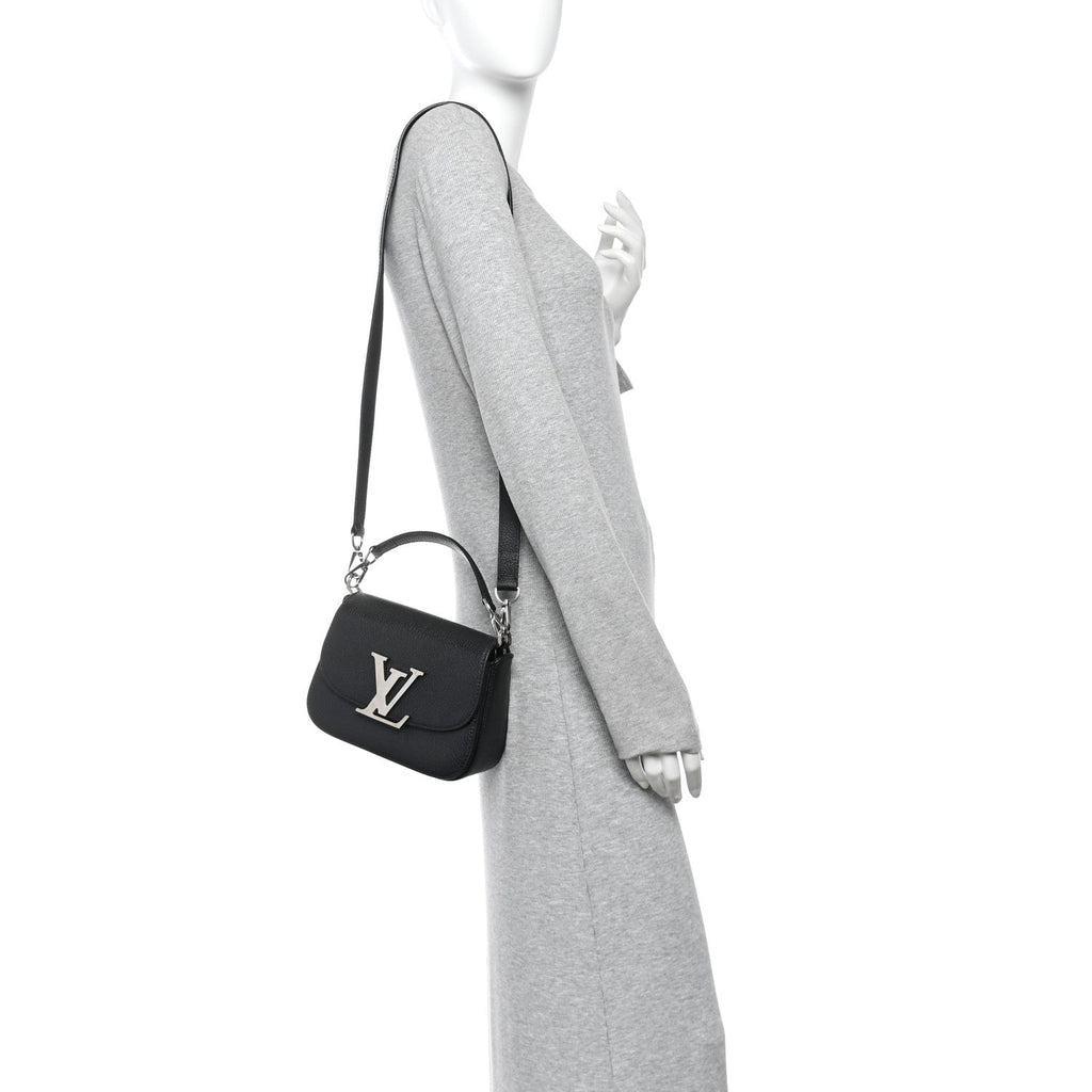 Grained Calfskin Vivienne LV Black