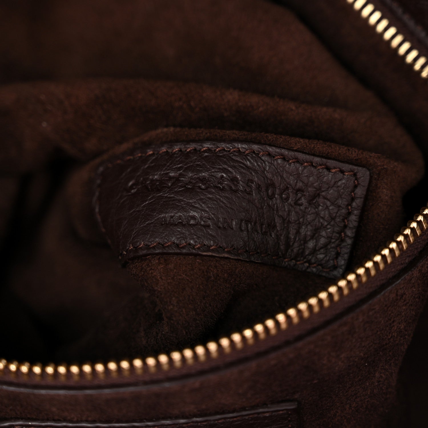 Grained Deerskin Bea Tote Marron Fonce