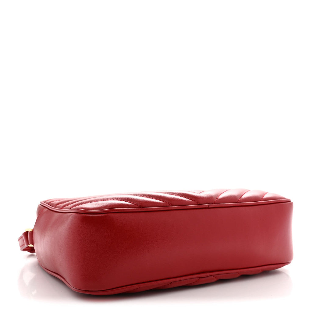 Calfskin Matelasse Monogram Lou Camera Bag Red