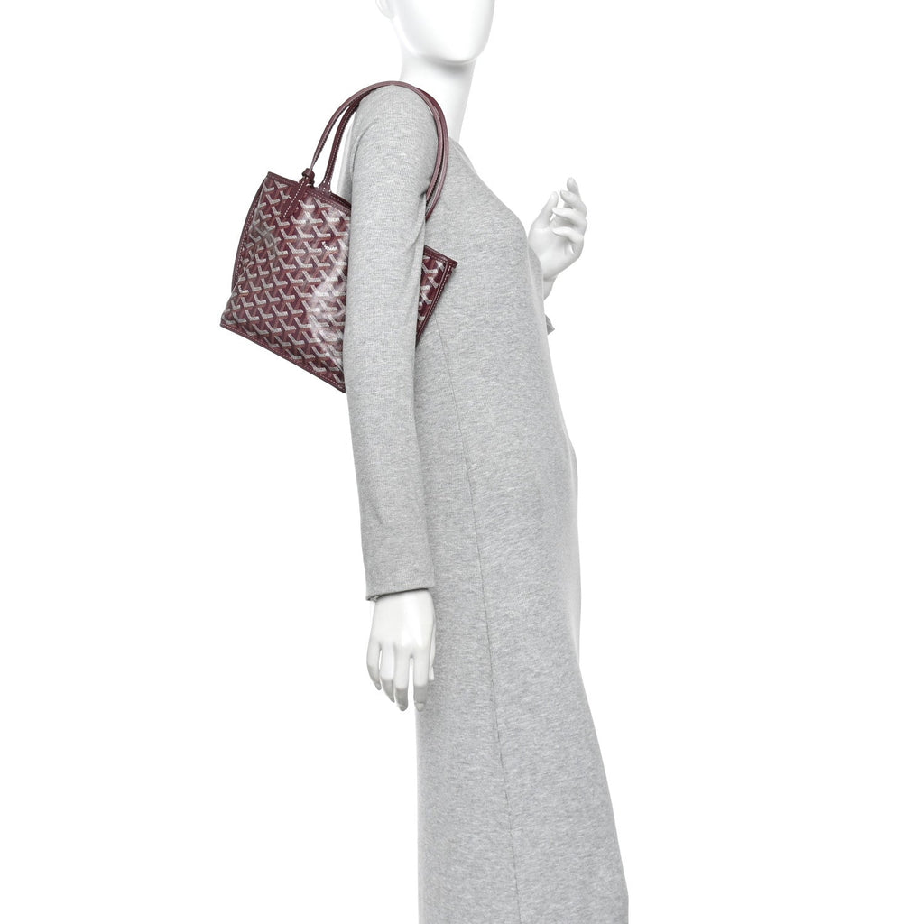 Goyardine Reversible Mini Anjou Burgundy