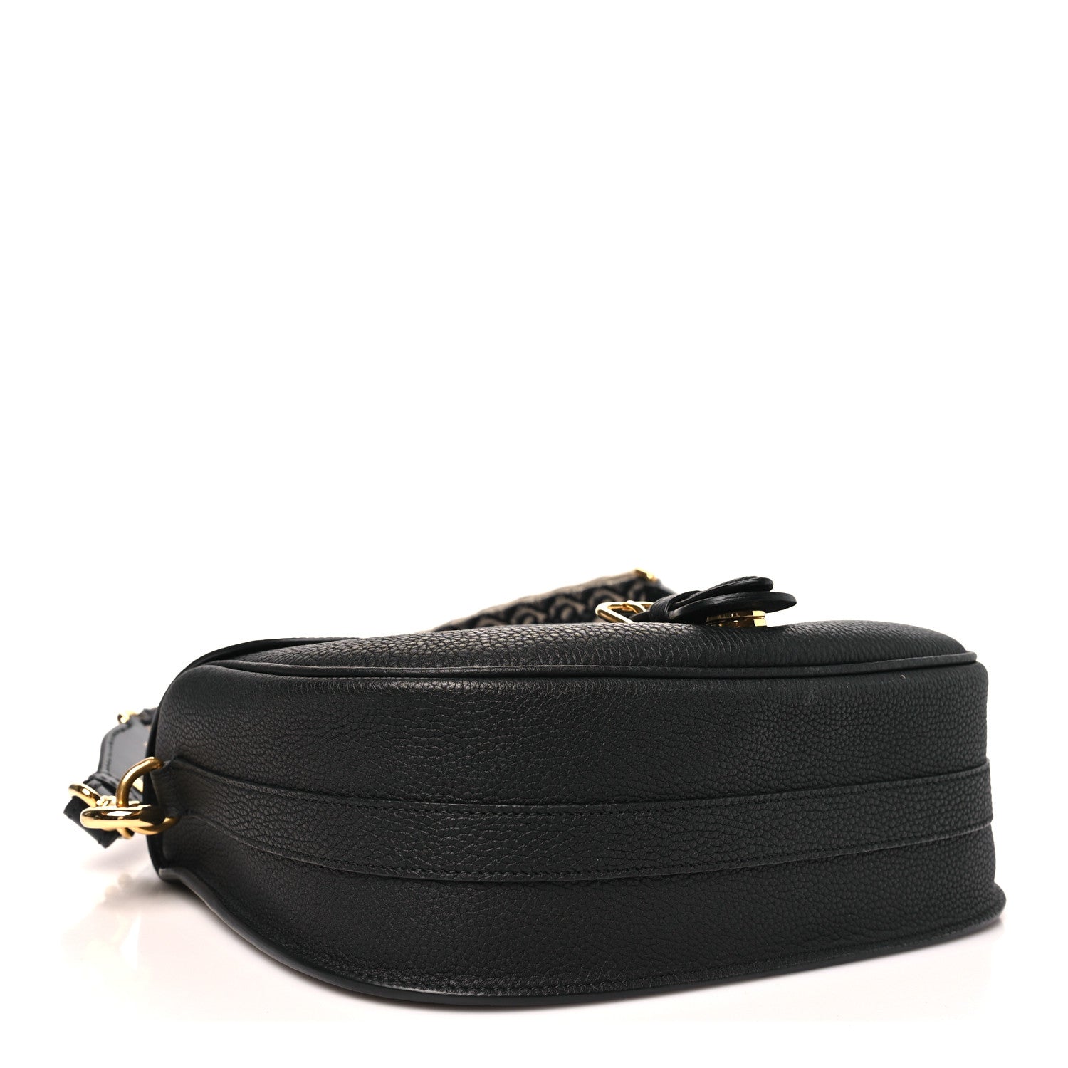Grained Calfskin Large Bobby Flap Black