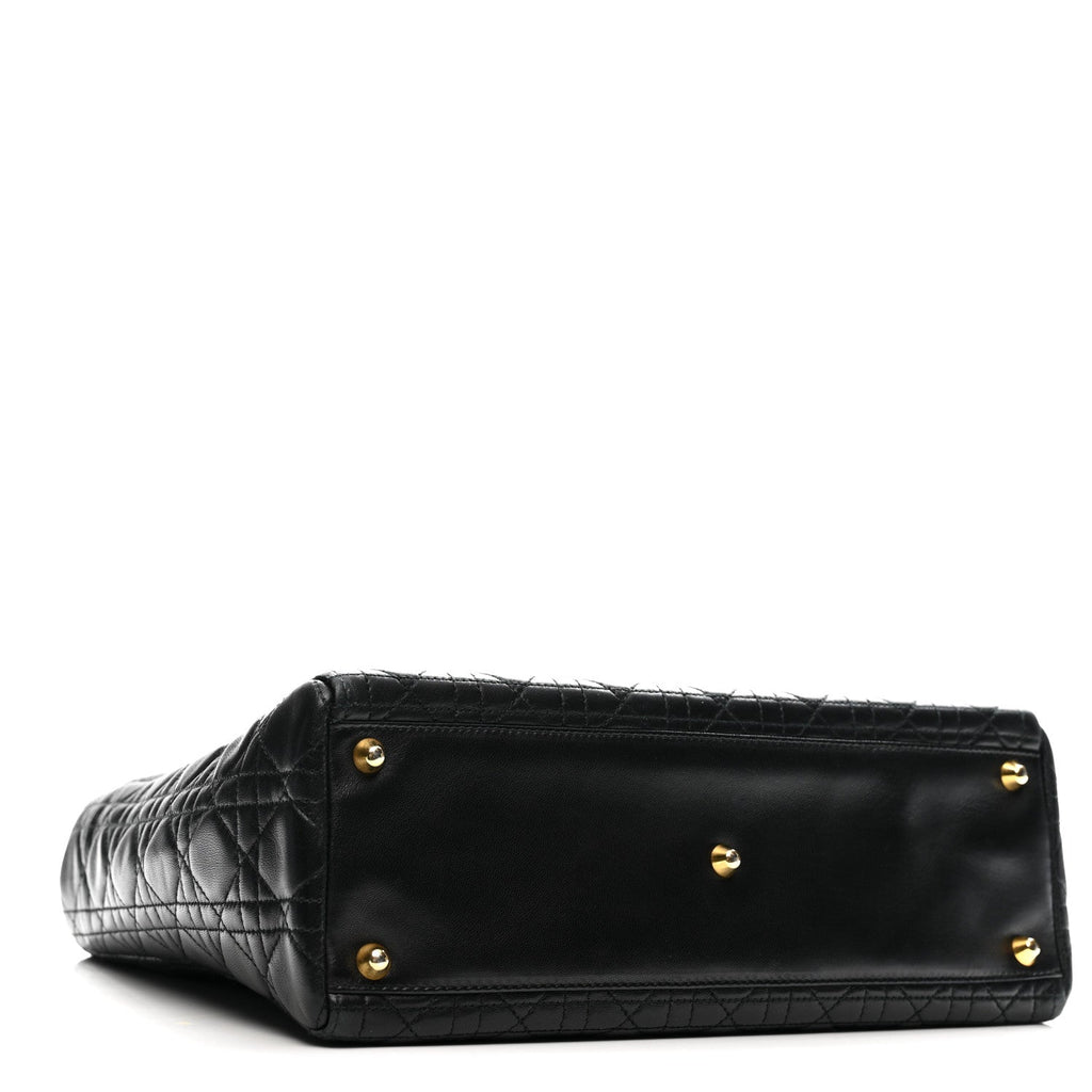 Lambskin Cannage Large Lady Dior Black