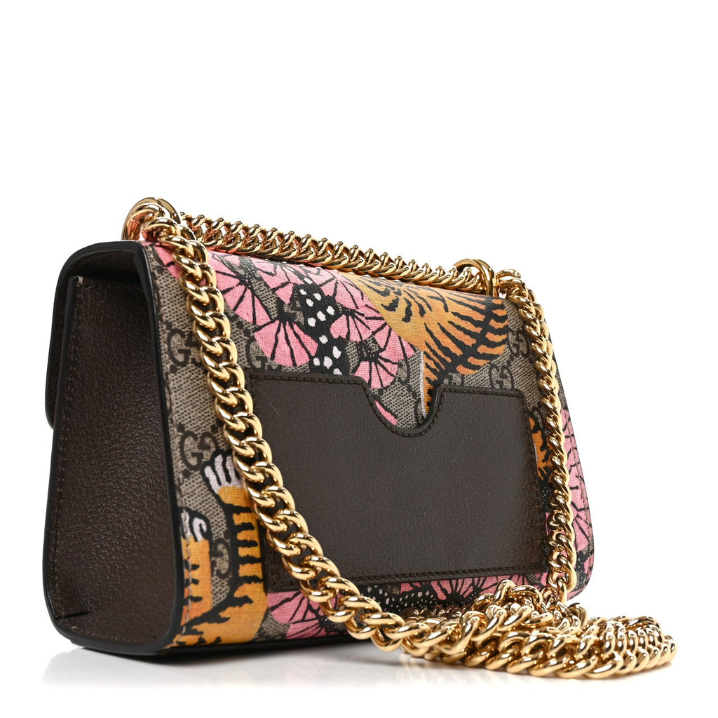 GG Supreme Monogram Bengal Small Padlock Shoulder Bag Beige Pink