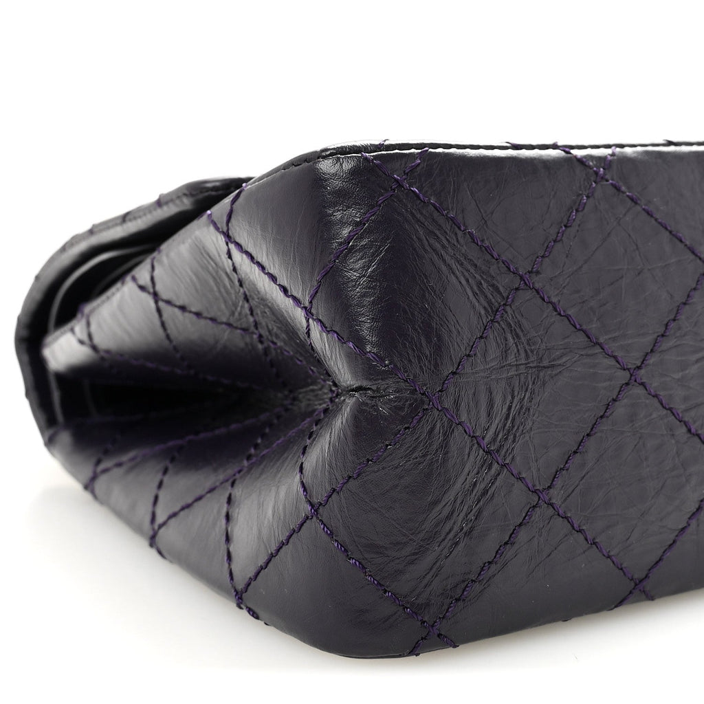 Aged Calfskin Quilted 2.55 Reissue 226 Flap Purple