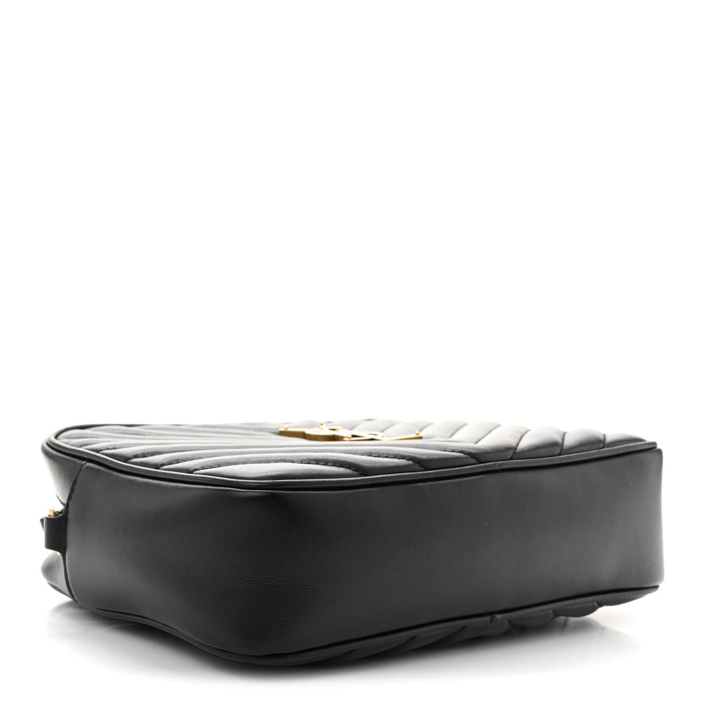 Calfskin Matelasse Monogram Lou Camera Bag Black