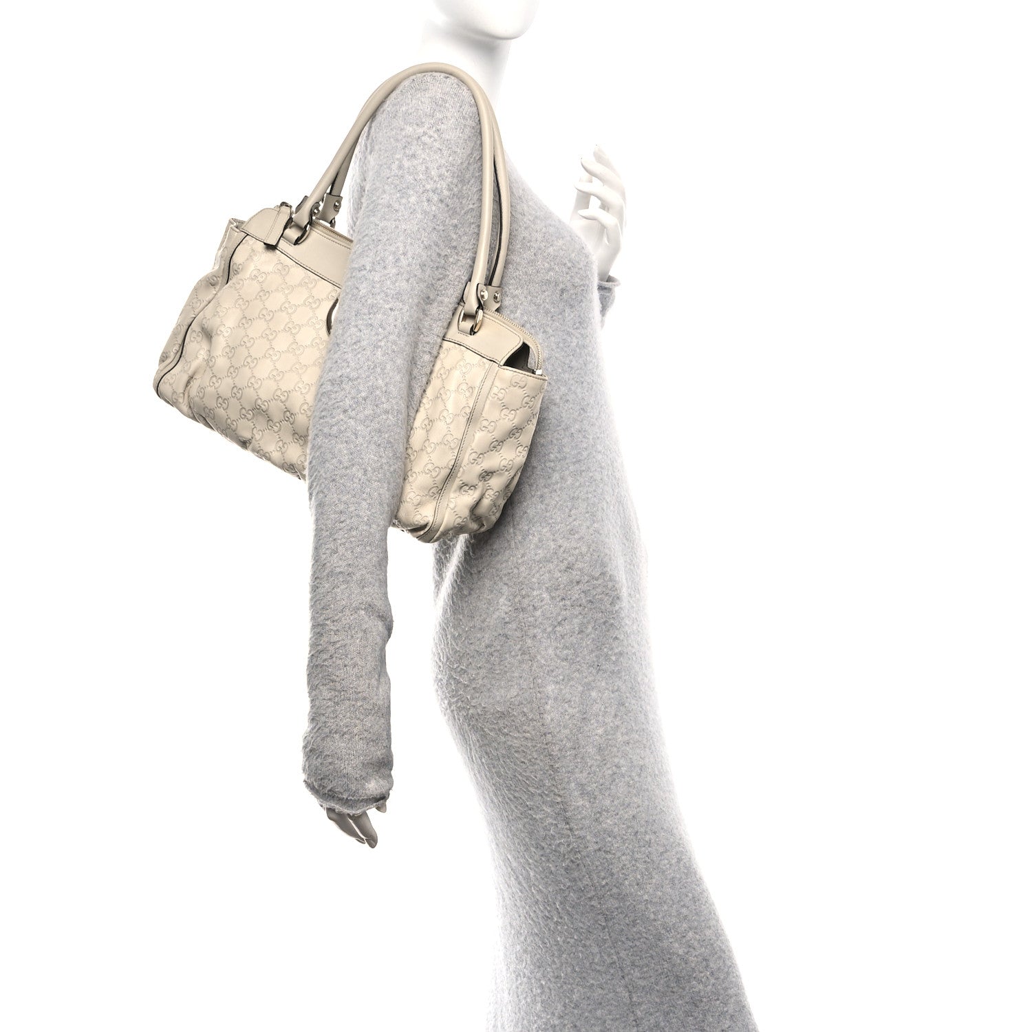 Guccissima D Gold Tote White