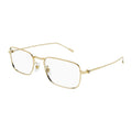 Montblanc Eyeglasses Rectangle Full Rim, Gold Frame and Clear Demo Lens Lens MB0212O002