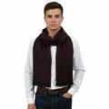 Roberto Cavalli ESZ054 02000 Red Wool Blend Cheetah Print Mens Scarf