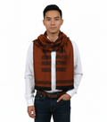 Roberto Cavalli ESZ058 01500 Orange Wool Blend Signature Mens Scarf