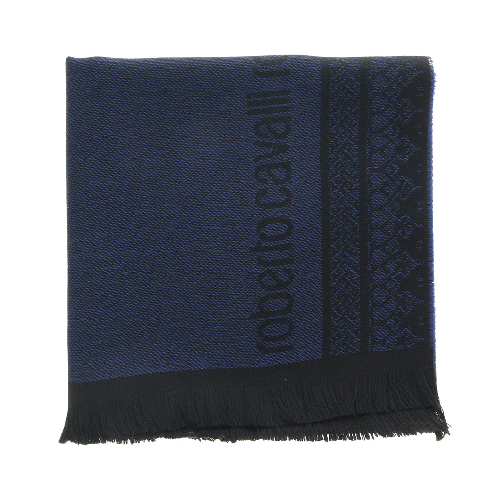 Roberto Cavalli ESZ062 04517 Royal Wool Blend Signature Mens Scarf