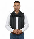 Roberto Cavalli ESZ062 05001 Grey Wool Blend Signature Mens Scarf