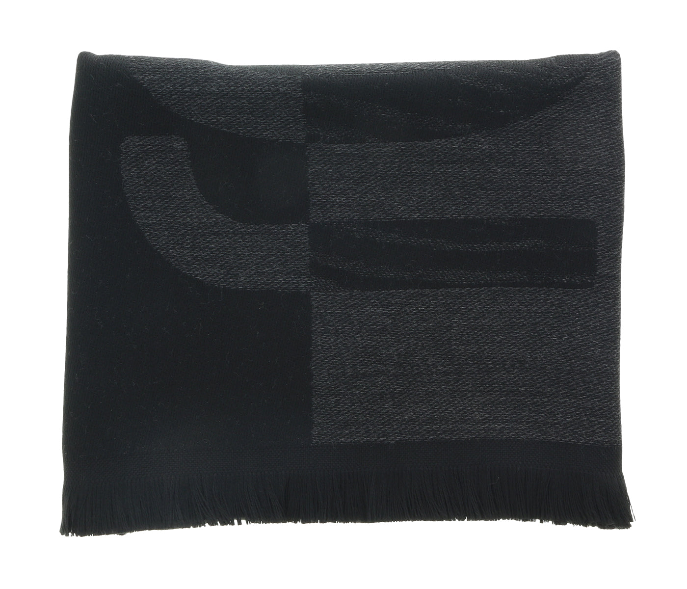 Roberto Cavalli ESZ063 05001 Grey Wool Blend Signature Mens Scarf