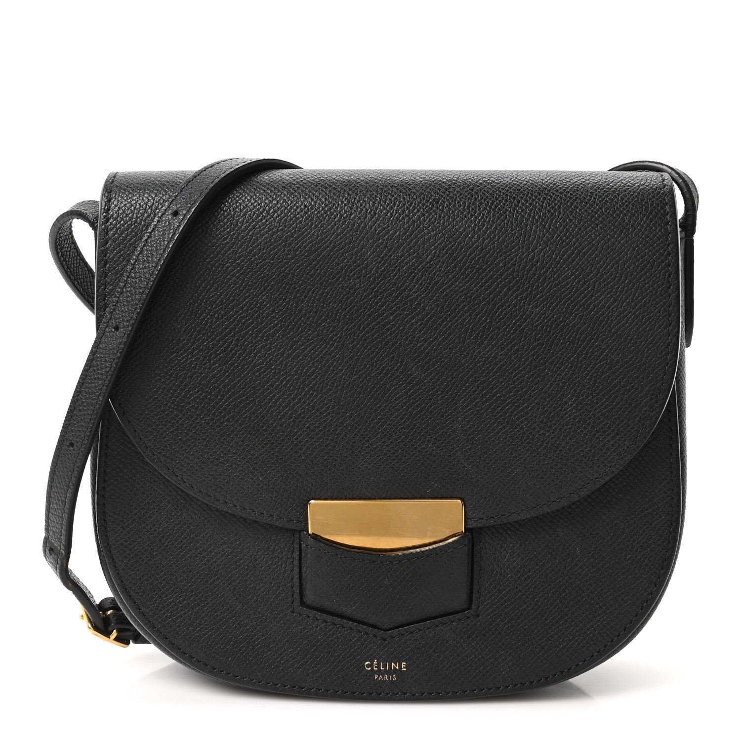 Grained Calfskin Small Trotteur Black