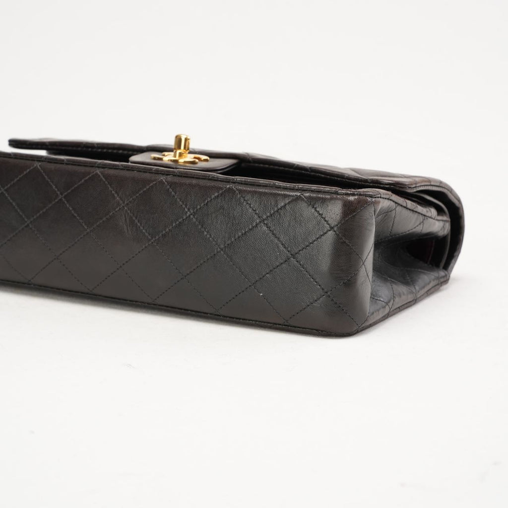 Chanel Vintage Medium Classic Double Flap Leather Black 1999