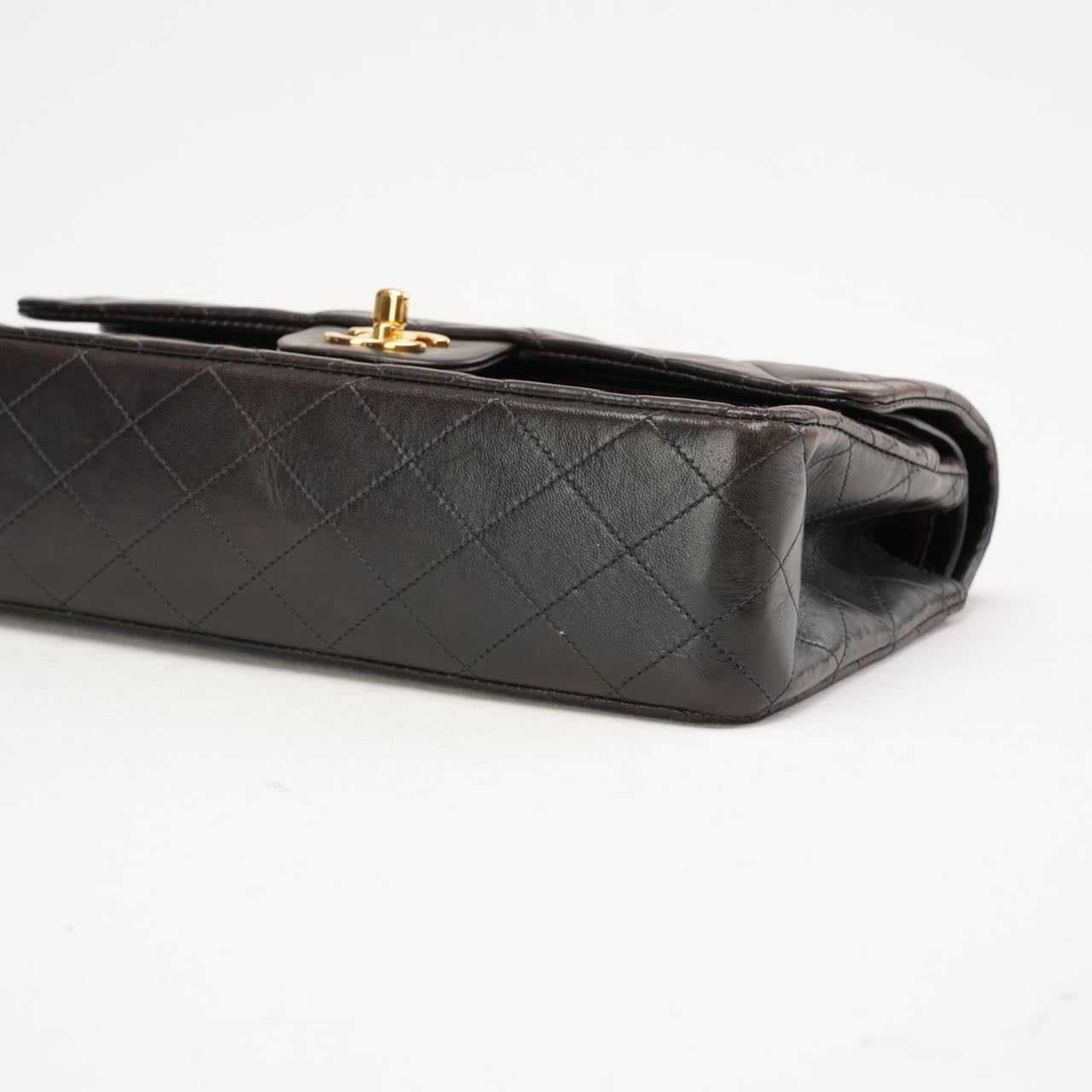 Chanel Vintage Medium Classic Double Flap Leather Black 1999