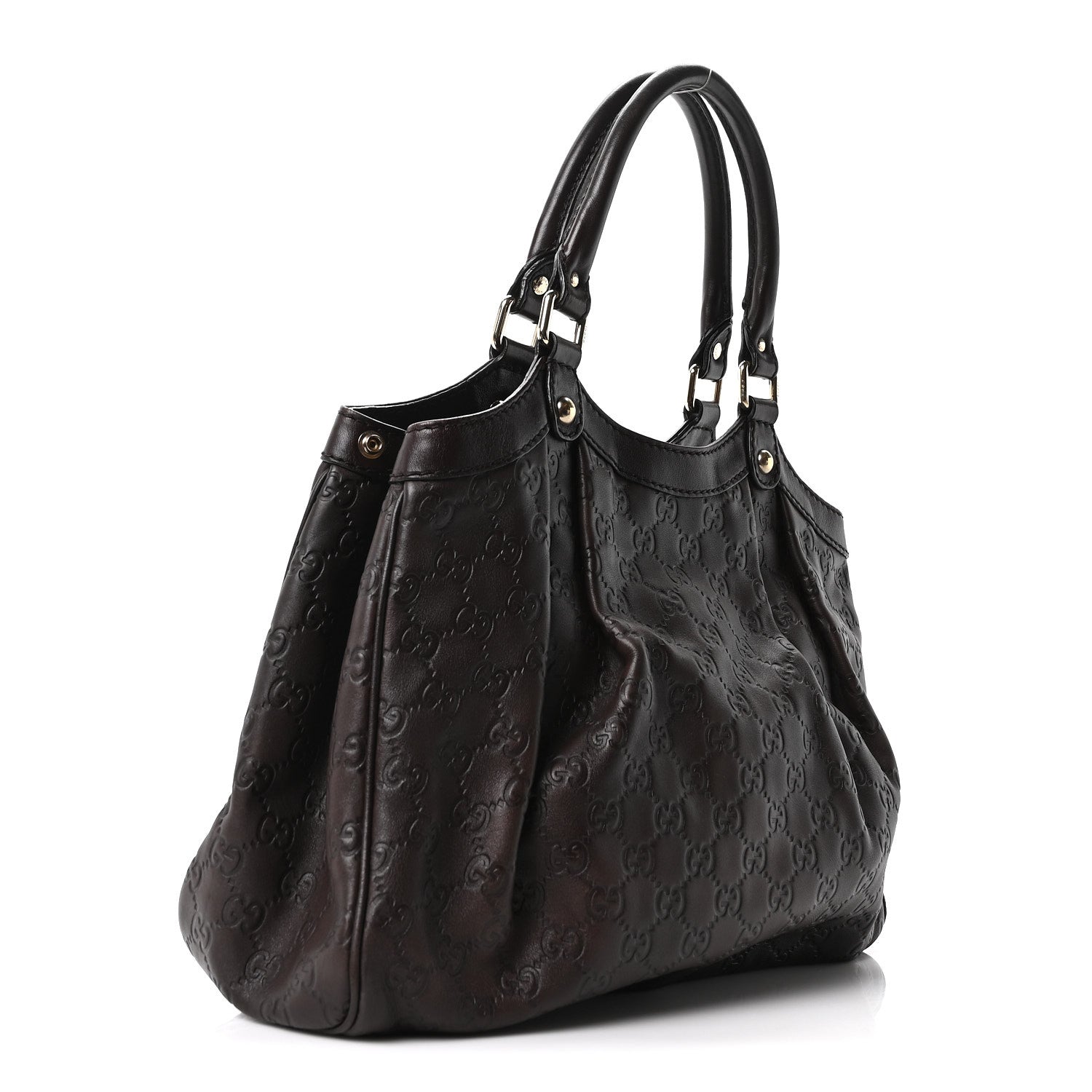 Guccissima Medium Sukey Tote Chocolate