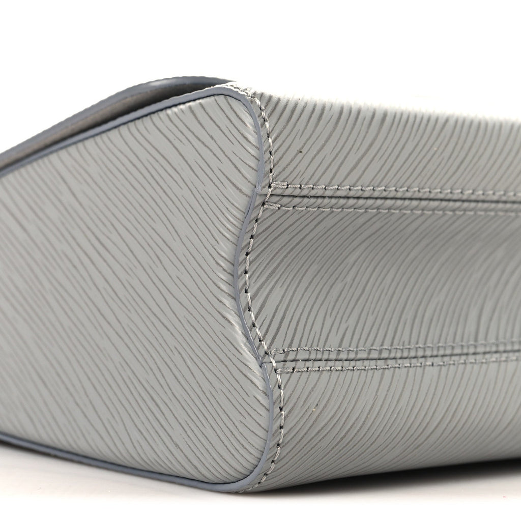 Epi Moonstone Twist Shoulder Bag MM Grey