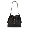 Caviar Quilted Medium Chanel 25 Handbag Black