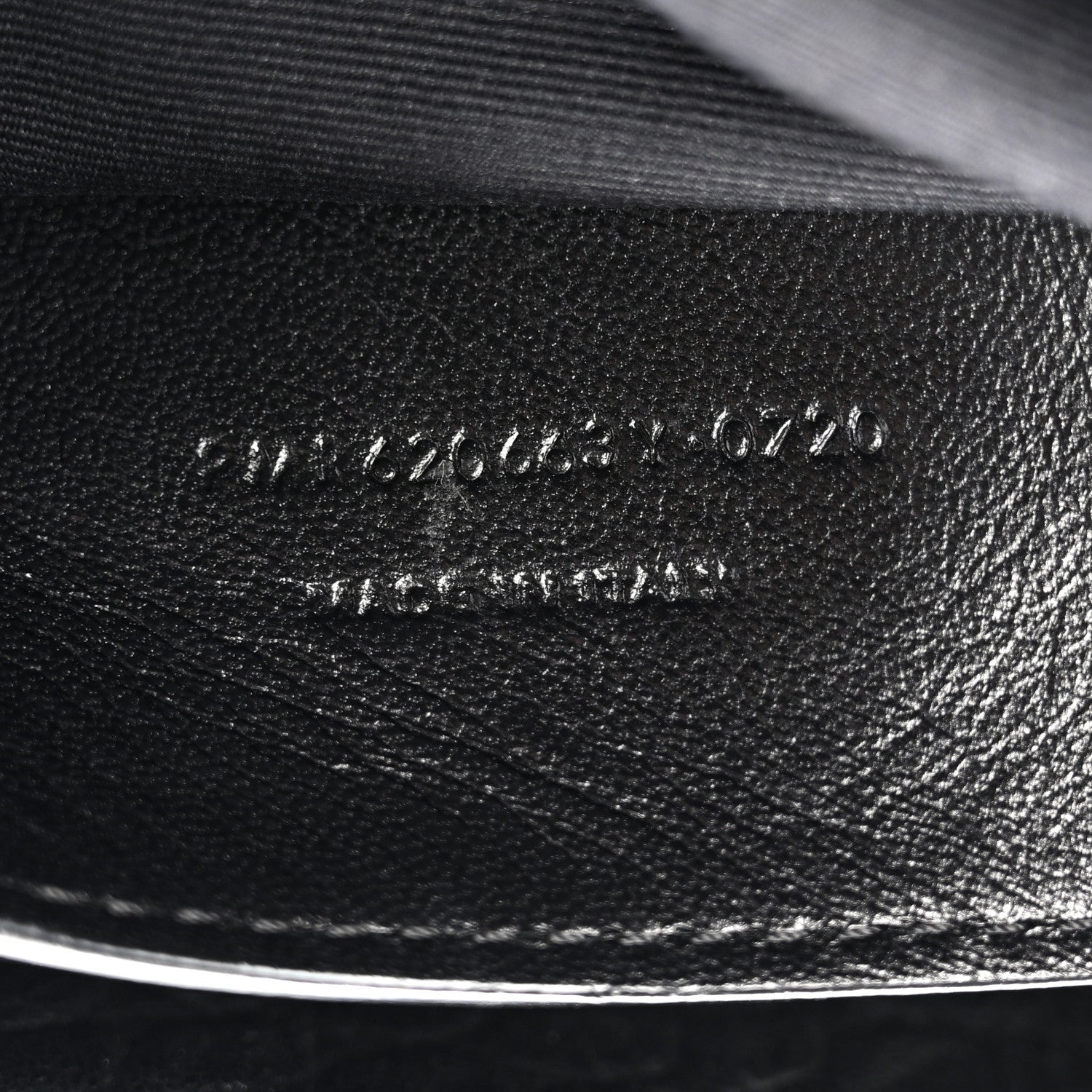 Calfskin Crocodile Embossed Medium West Hollywood Monogram Fold-Over Black