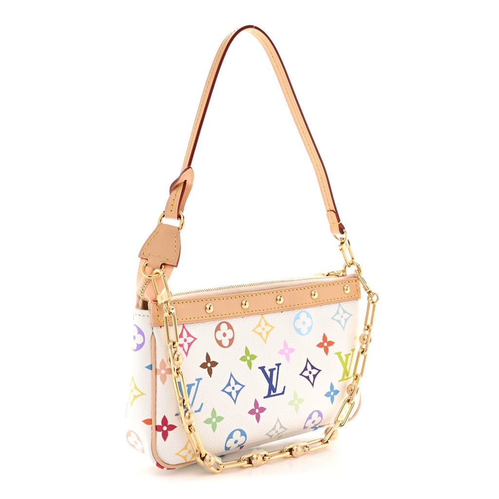 LV X TM Monogram Multicolor Pochette Accessories White