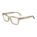 Salvatore Ferragamo Eyeglasses Square Full Rim, Transparent Brown Frame and Clear Demo Lens Lens SF2986232