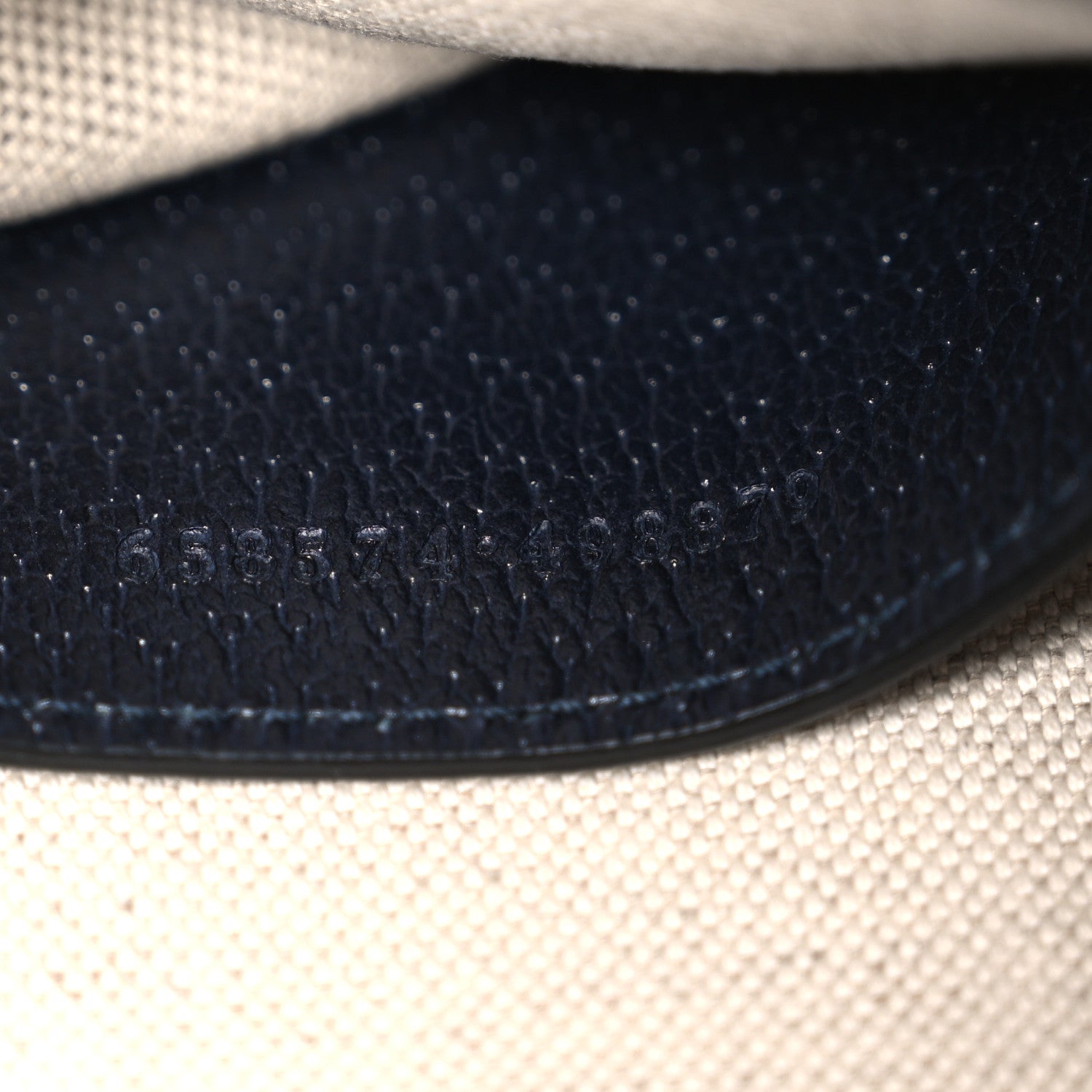 GG Supreme Monogram Textured Dollar Calfskin Web Mini Horsebit 1955 Shoulder Bag Beige Blue