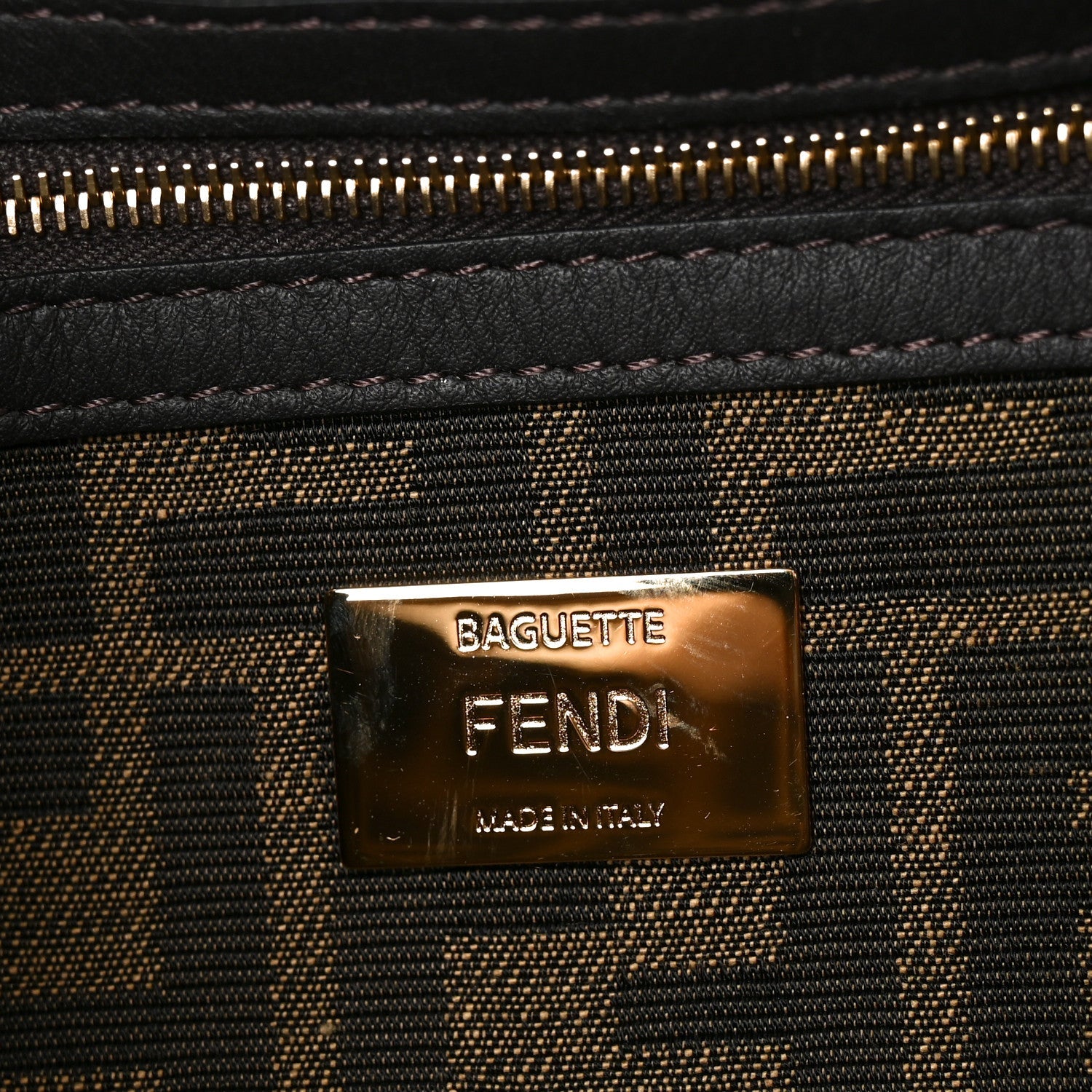 Fabric Jacquard FF 1974 Medium Baguette Tobacco Moro Black
