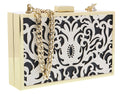 Roberto Cavalli HXLPD1 B01 Black/White Box Clutch