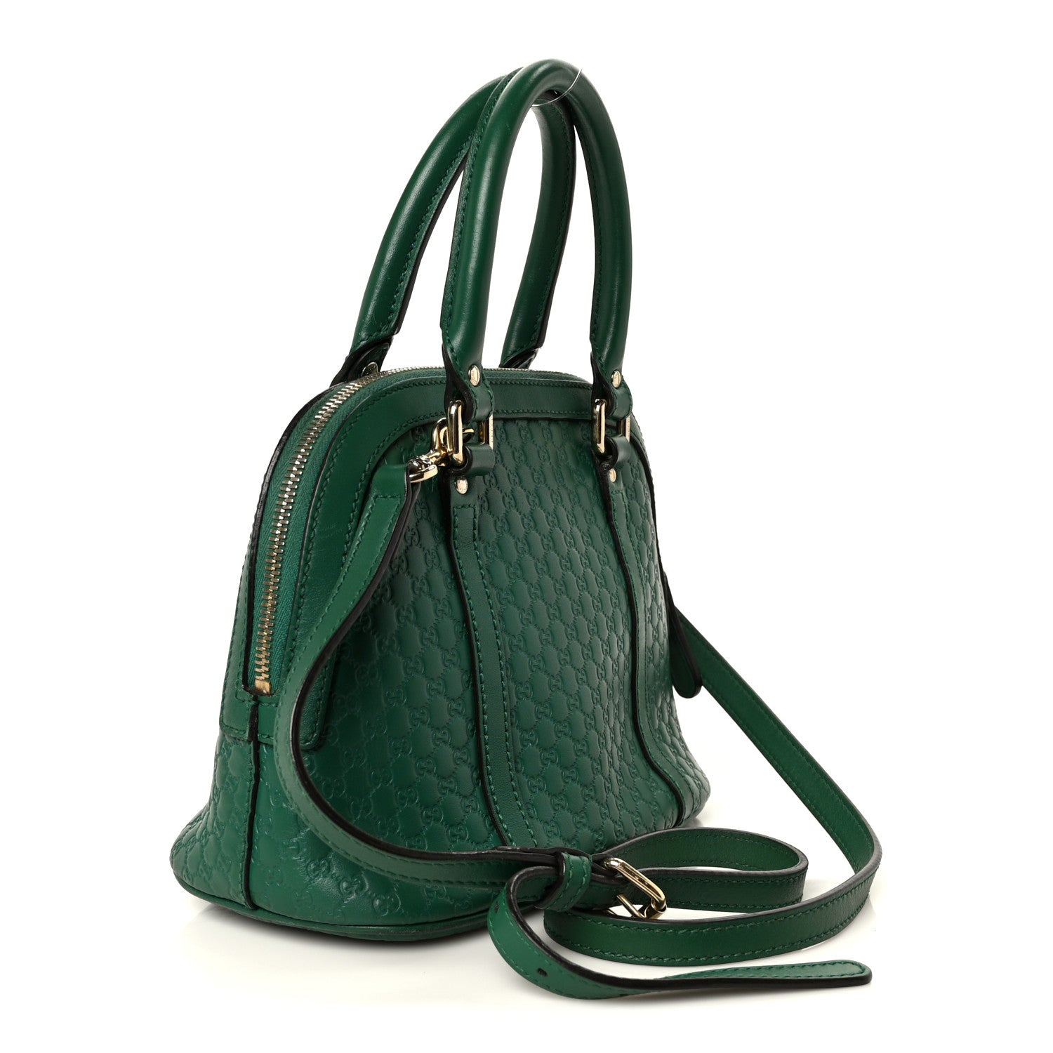 Soft Microguccissima Mini Dome Bag Emerald