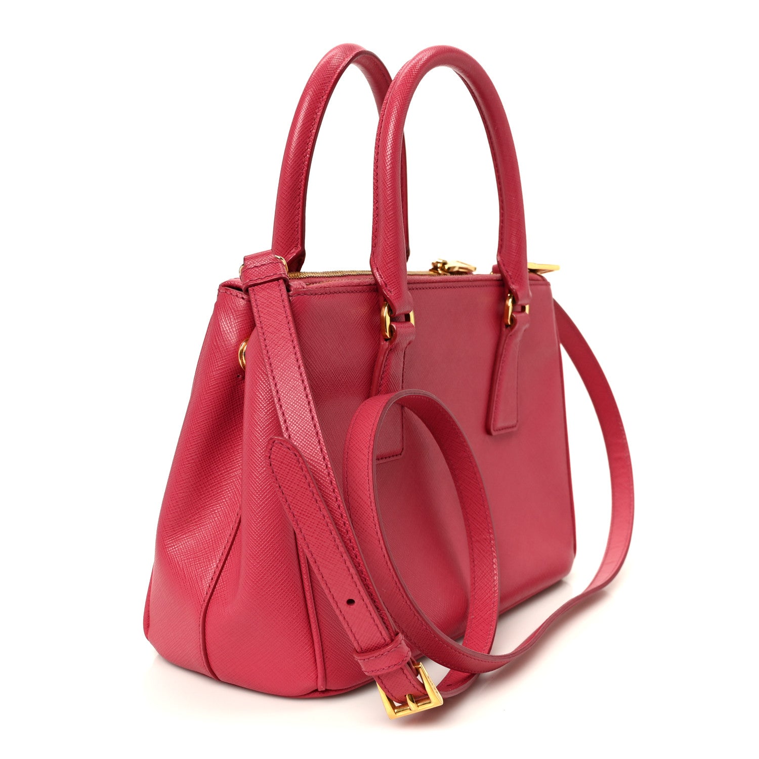 Saffiano Small Galleria Double Zip Tote Peonia