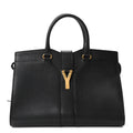 Textured Calfskin Medium Cabas ChYc Black