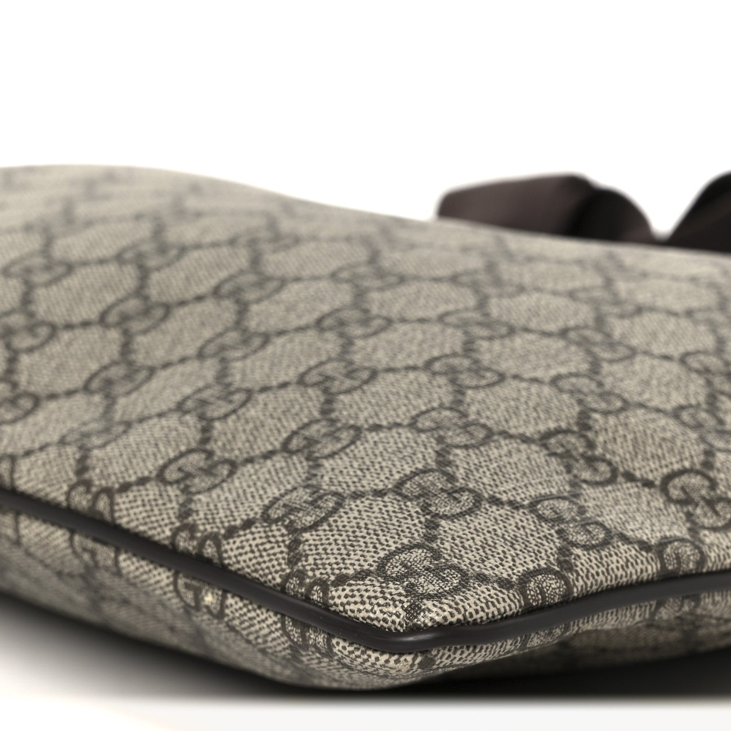 GG Supreme Monogram Medium Flat Messenger Bag Dark Brown