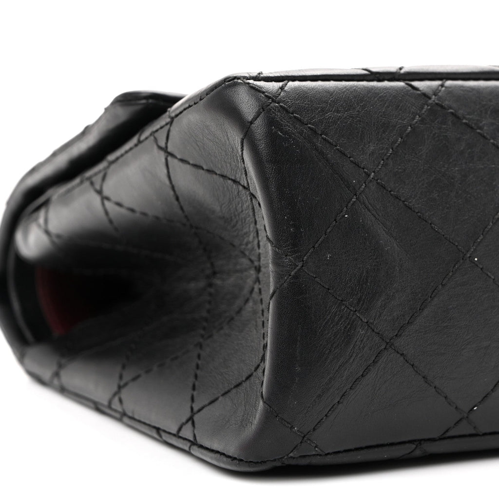 Aged Calfskin Quilted 2.55 Reissue 226 Flap Black