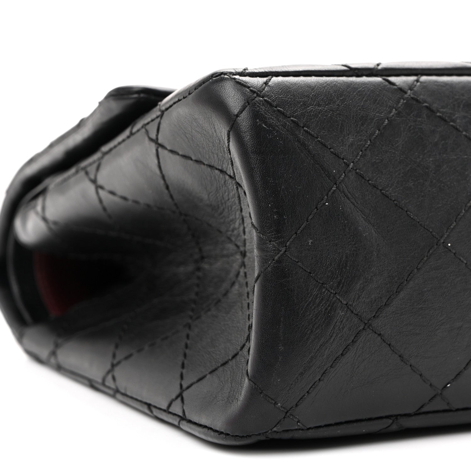 Aged Calfskin Quilted 2.55 Reissue 226 Flap Black