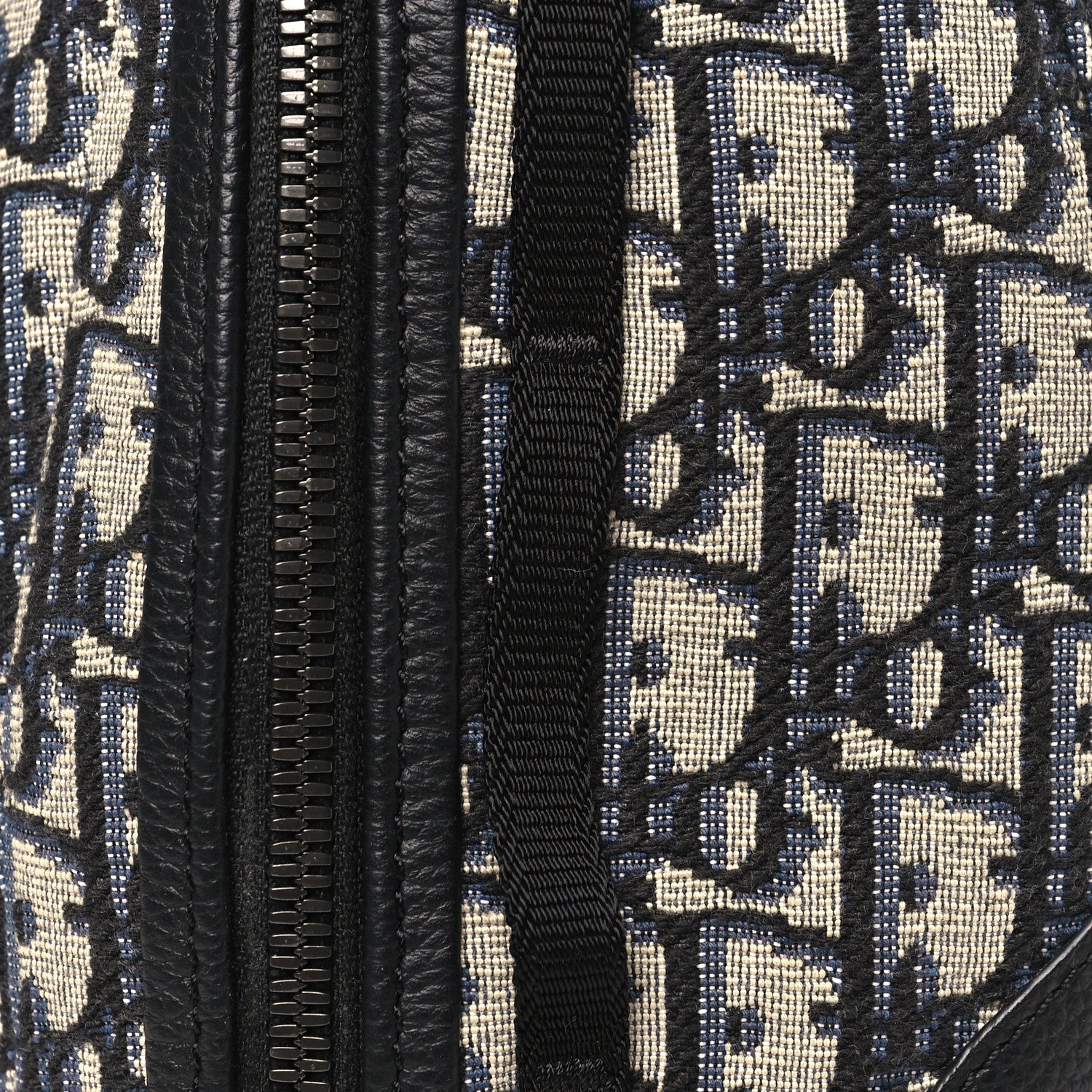 Grained Calfskin Oblique Scarab Sling Bag Blue Black