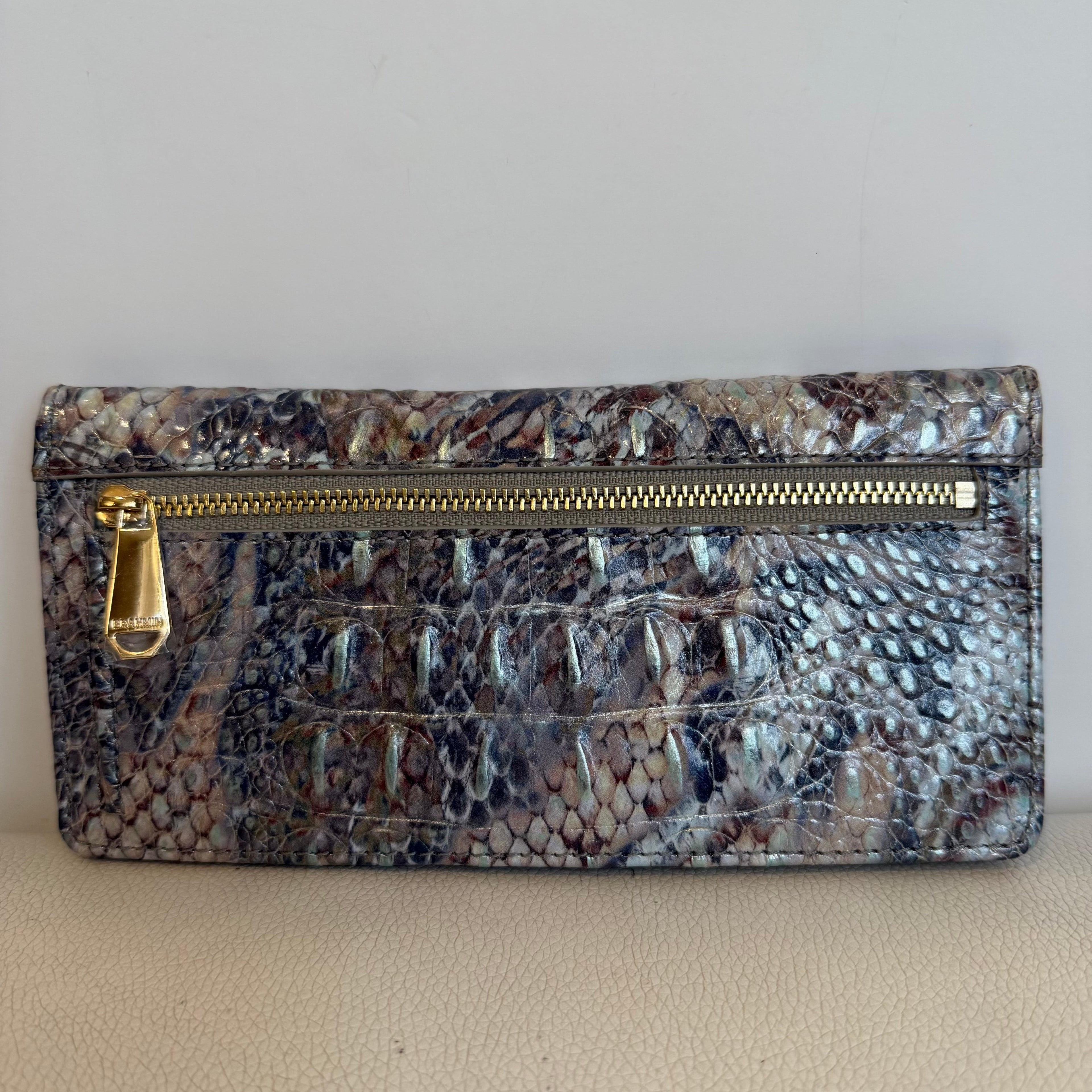 BRAHMIN Icy Python Melbourne Ady Wallet NWOT