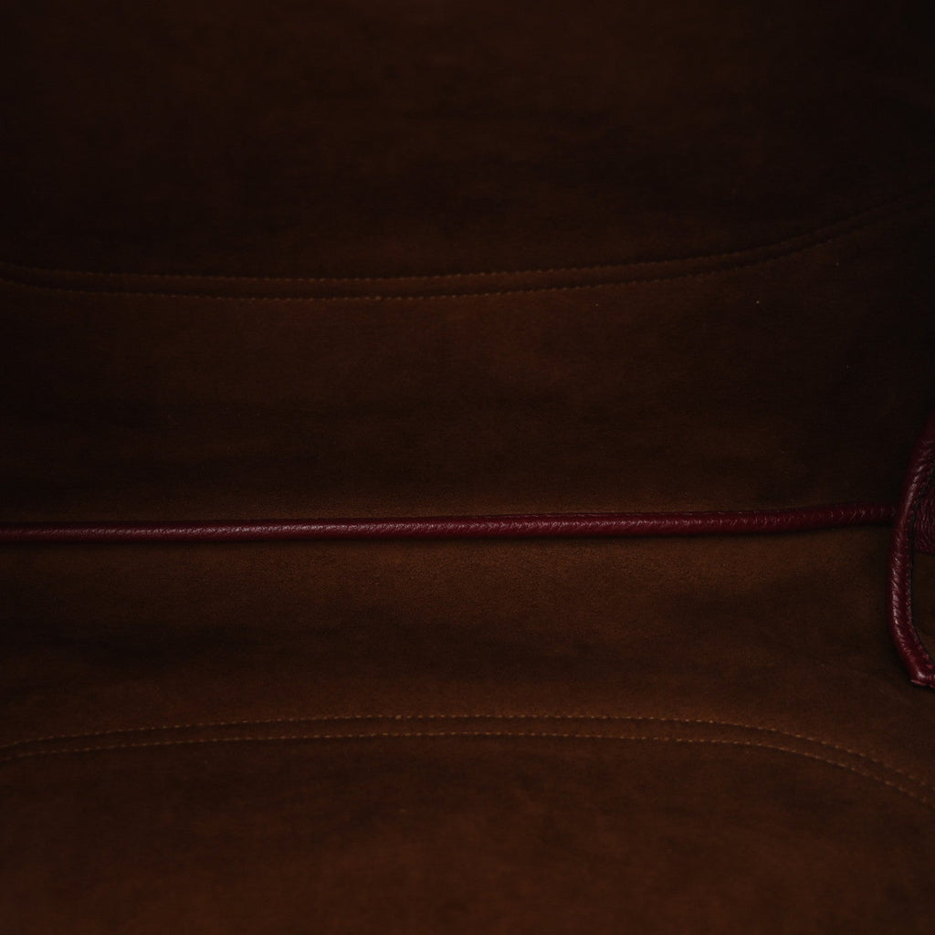 Grained Calfskin Softbit Maxi Shoulder Bag Rosso Ancora Red
