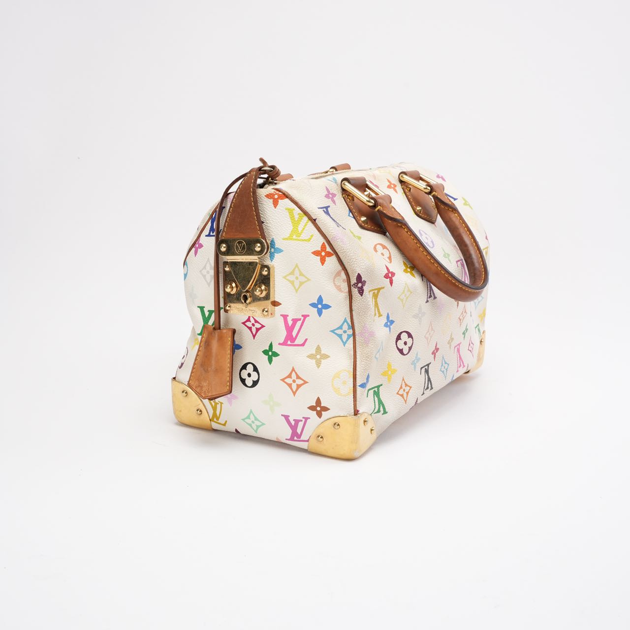 Louis Vuitton Vintage White Murakami Speedy 30 Bag 2005