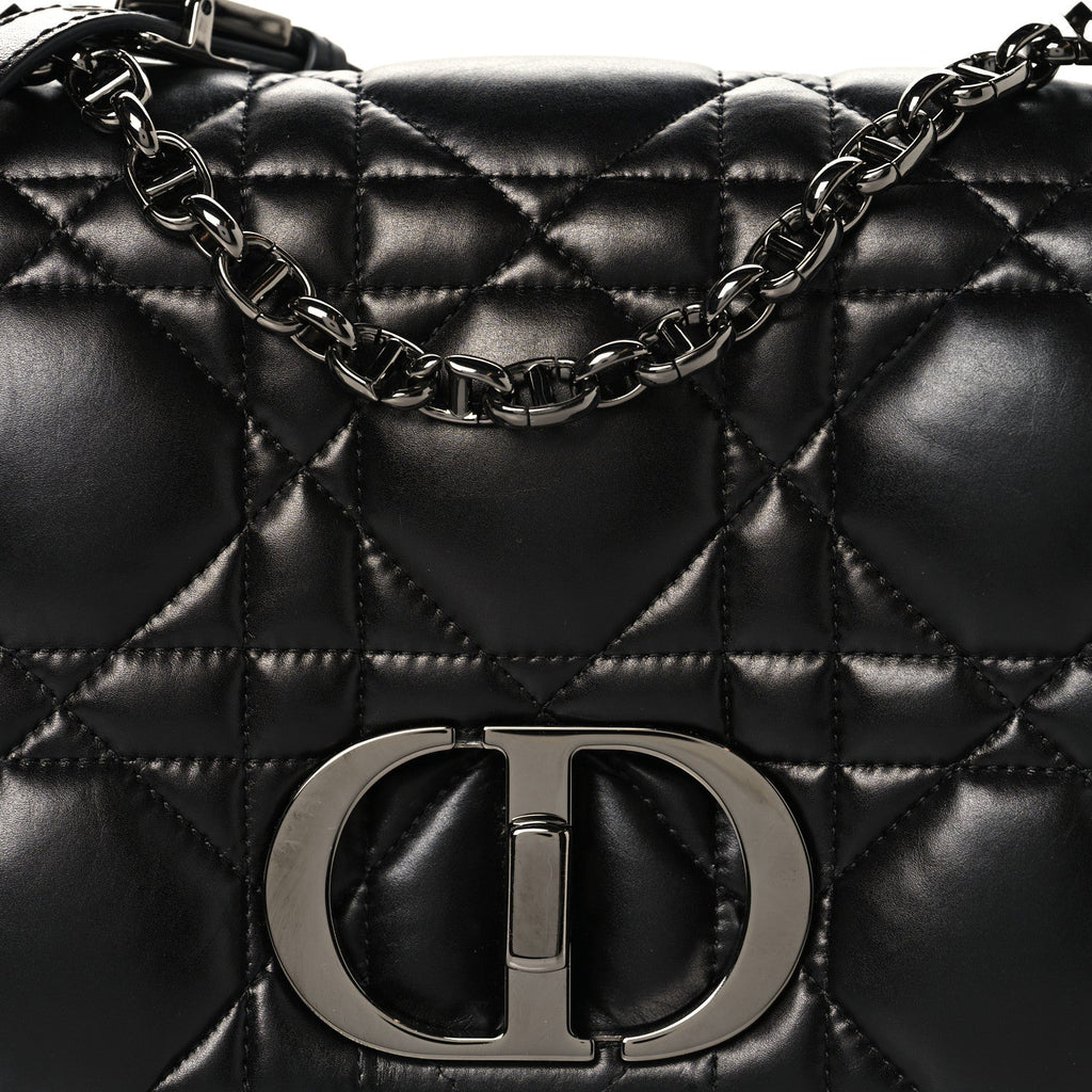 Calfskin Macrocannage Large Caro Bag Black