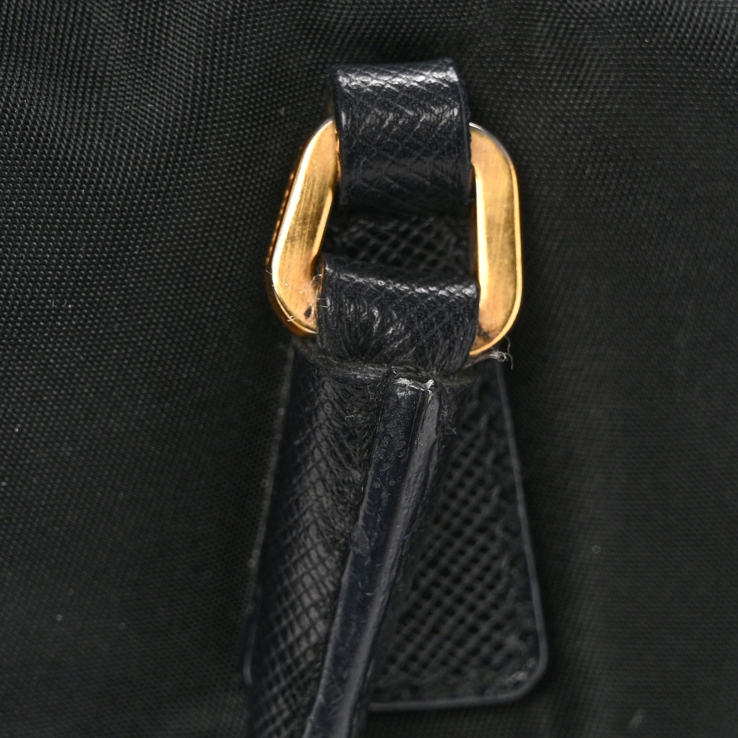 Nylon Saffiano Small Top Handle Bag Black