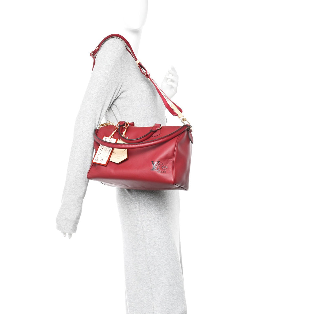 Calfskin LV Travels With Grace Coddington Speedy Soft 30 Plum