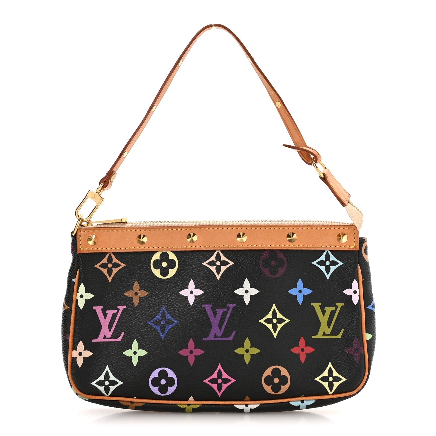 Monogram Multicolor Pochette Accessories Black
