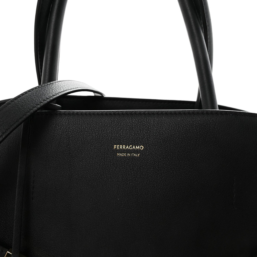 Calfskin Medium Hug Bag Black