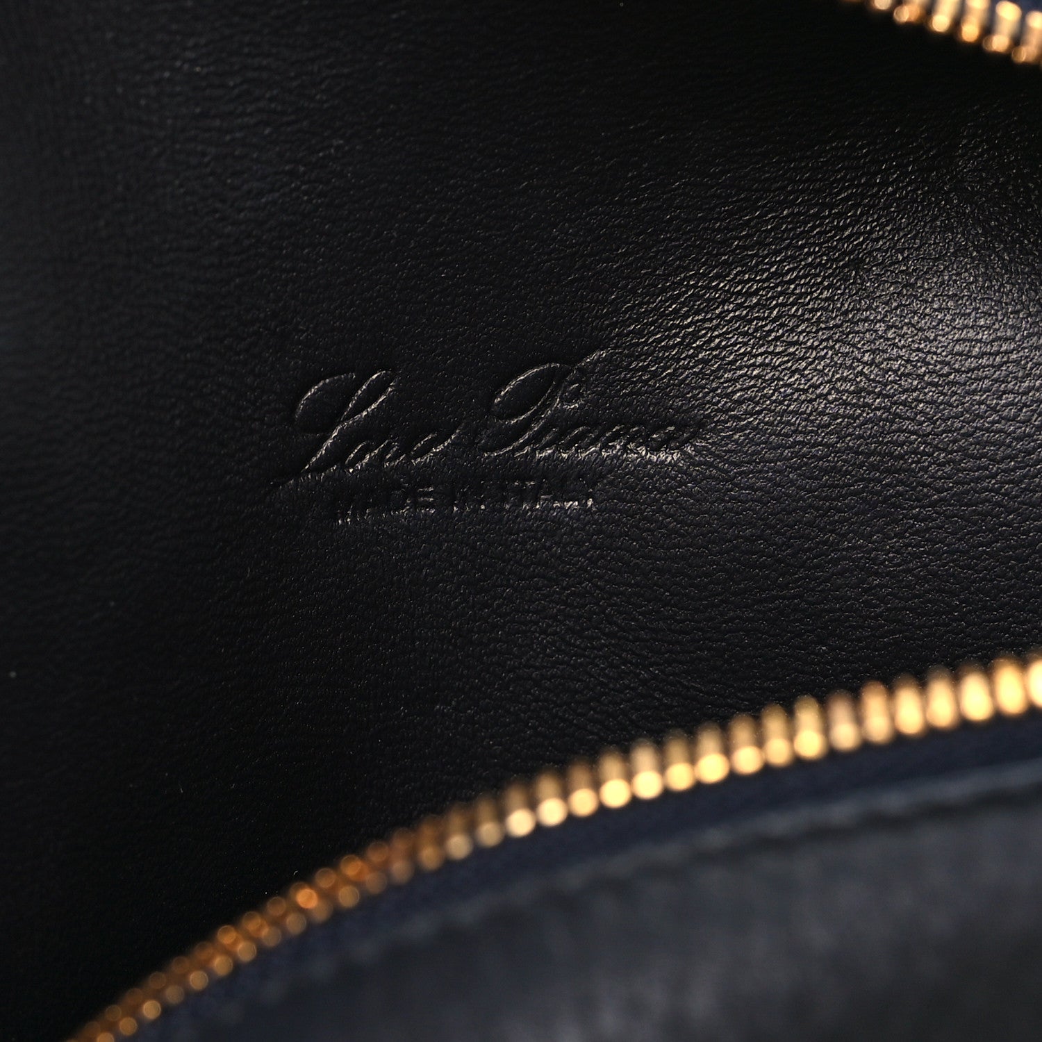 Grained Calfskin L19 Extra Pocket Pouch Navy Blue