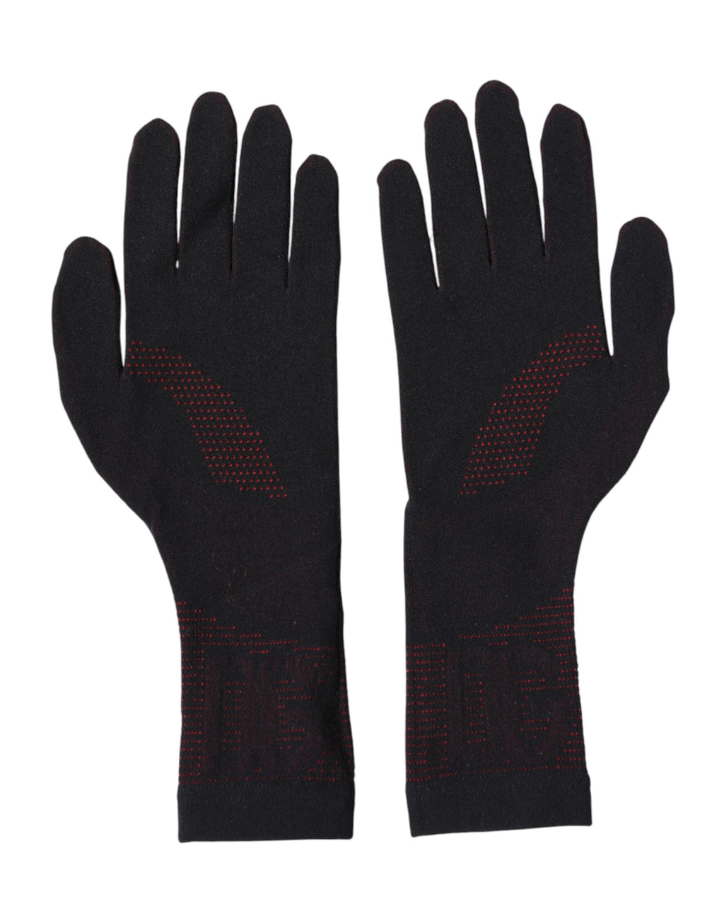 Dolce & Gabbana Black DG Logo Cotton Hands Mitten Men Men's Gloves