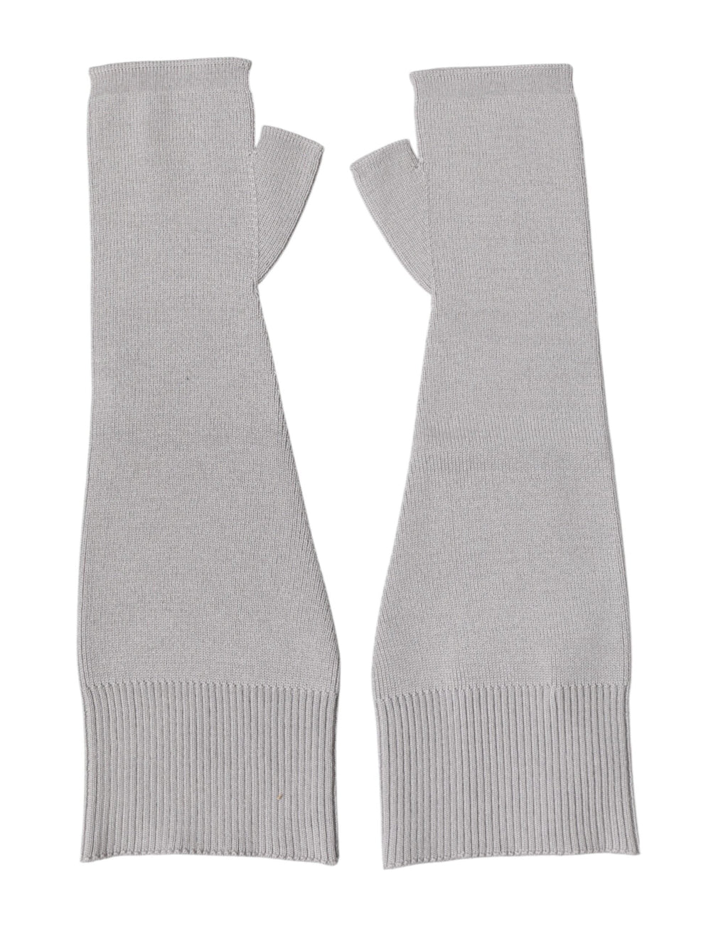 Dolce & Gabbana Gray Virgin Wool Knitted Fingerless Men Men's Gloves