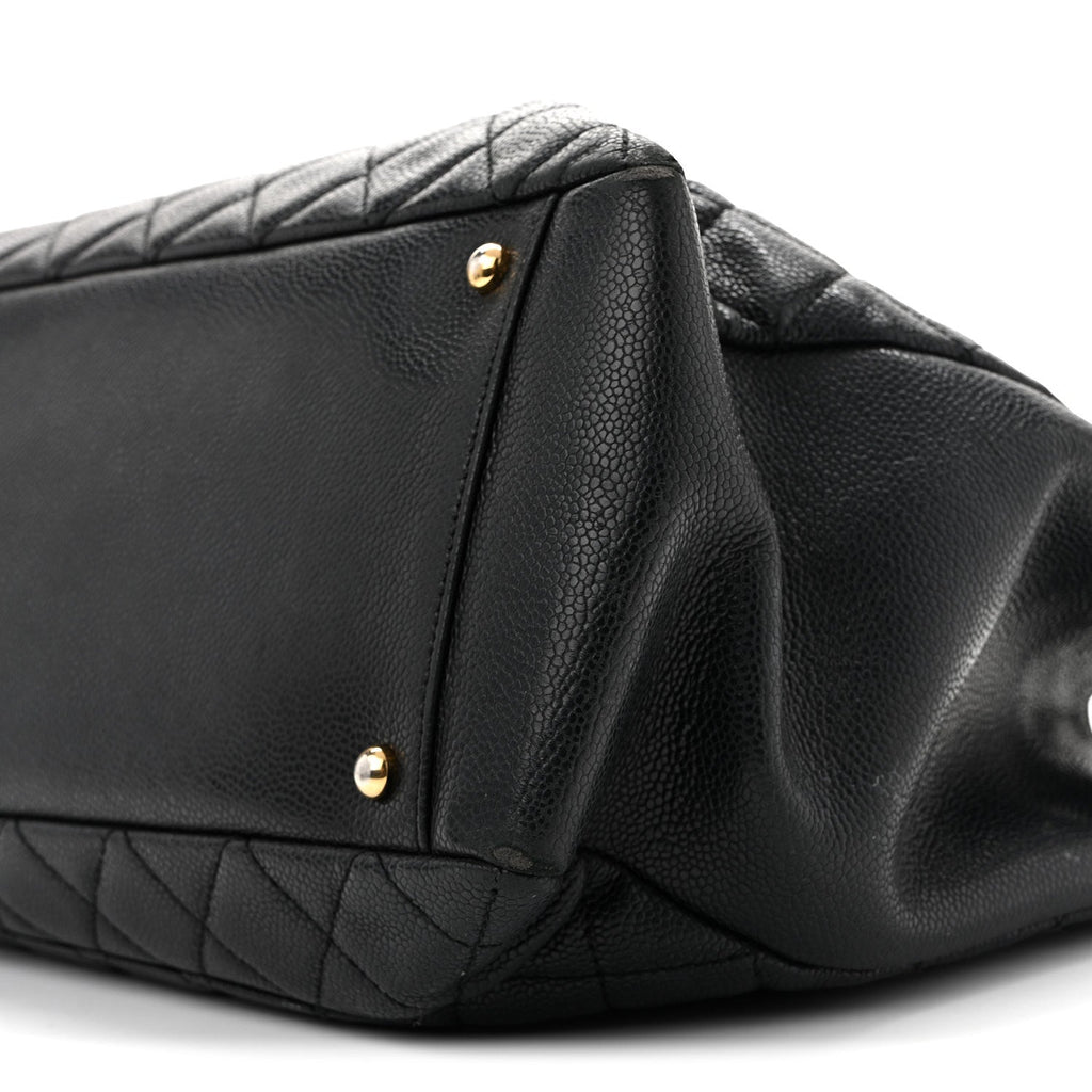 Caviar Quilted XL Grand Shopping Tote GST Black